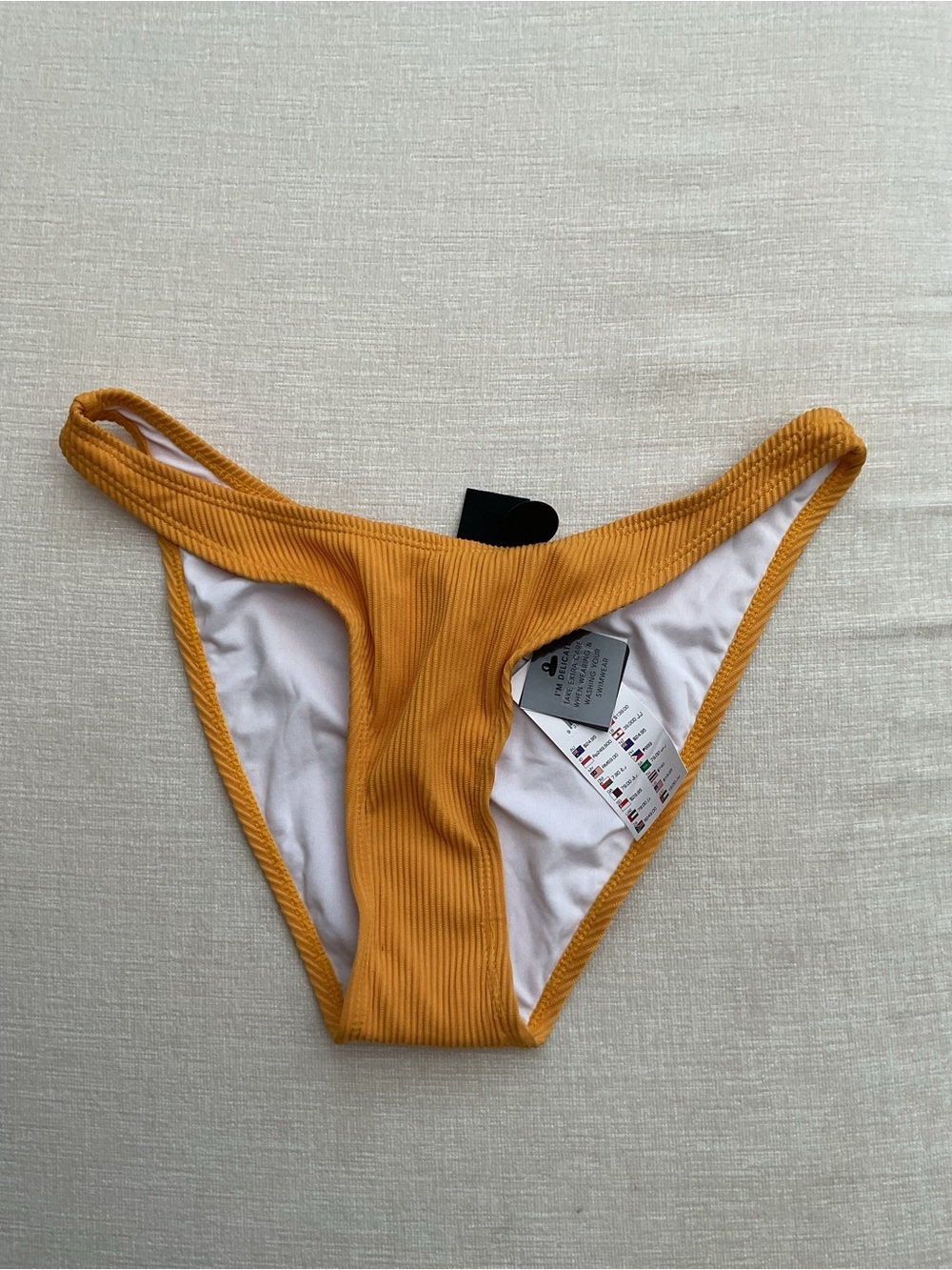 Cotton On Mustard Ribbed Bikini Bottoms - Picture 2 of 4